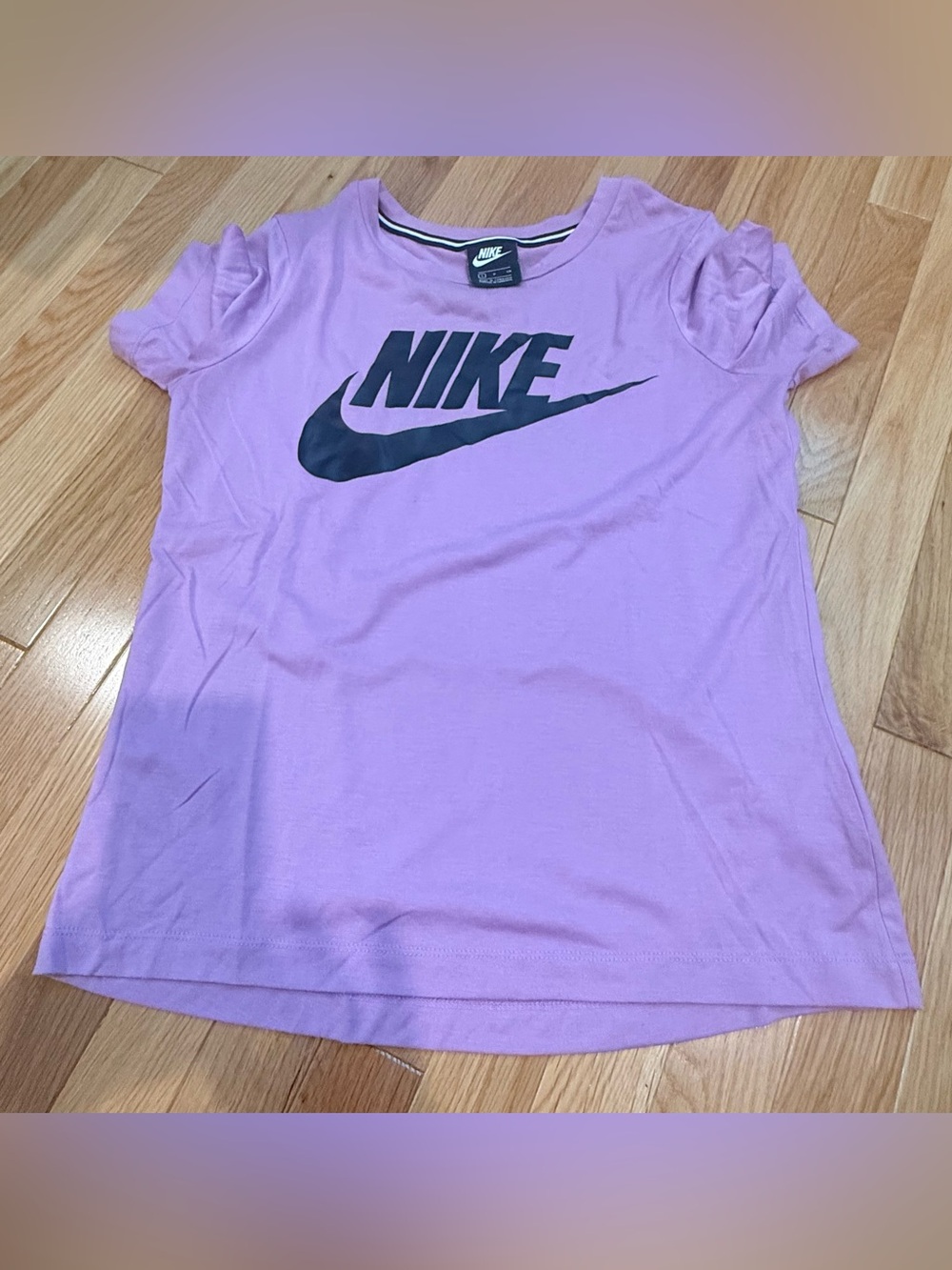 Nike Purple Tee with Black Swoosh Logo